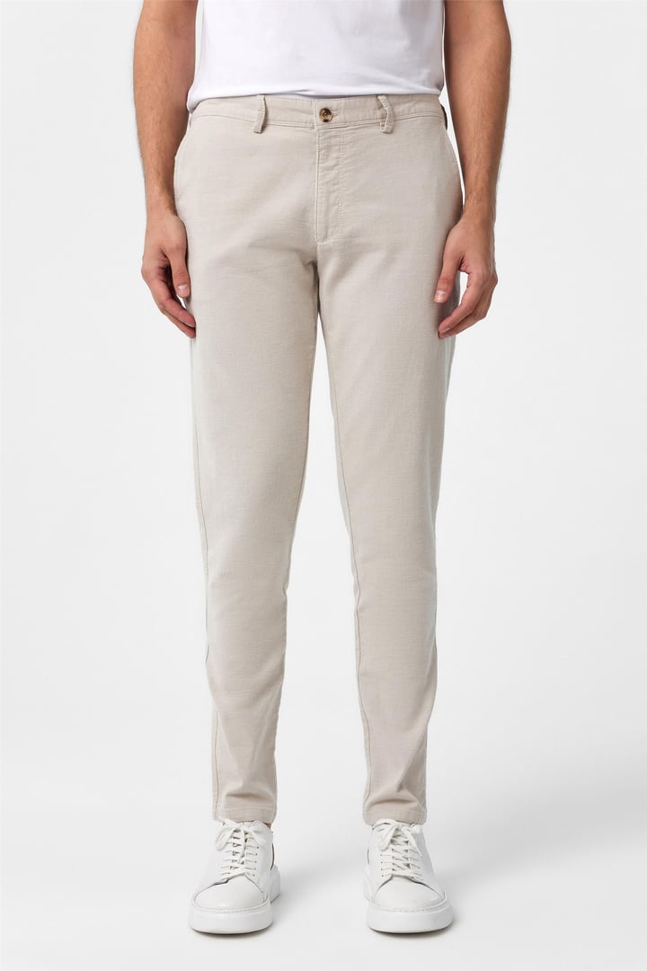 Taş Slim Fit Armürlü Kanvas Pantolon