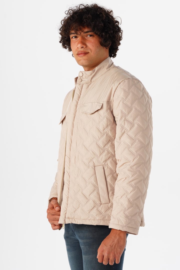 Bej Slim Kapitone Mont