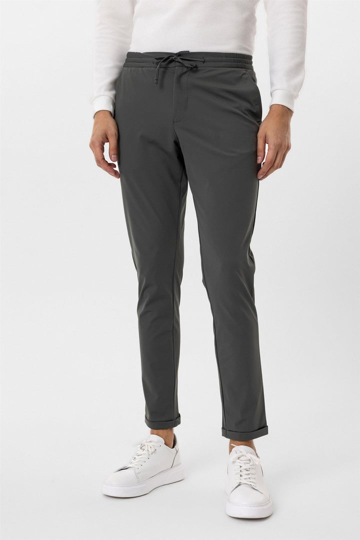 Koyu Haki Slim Düz Jogger Pantolon