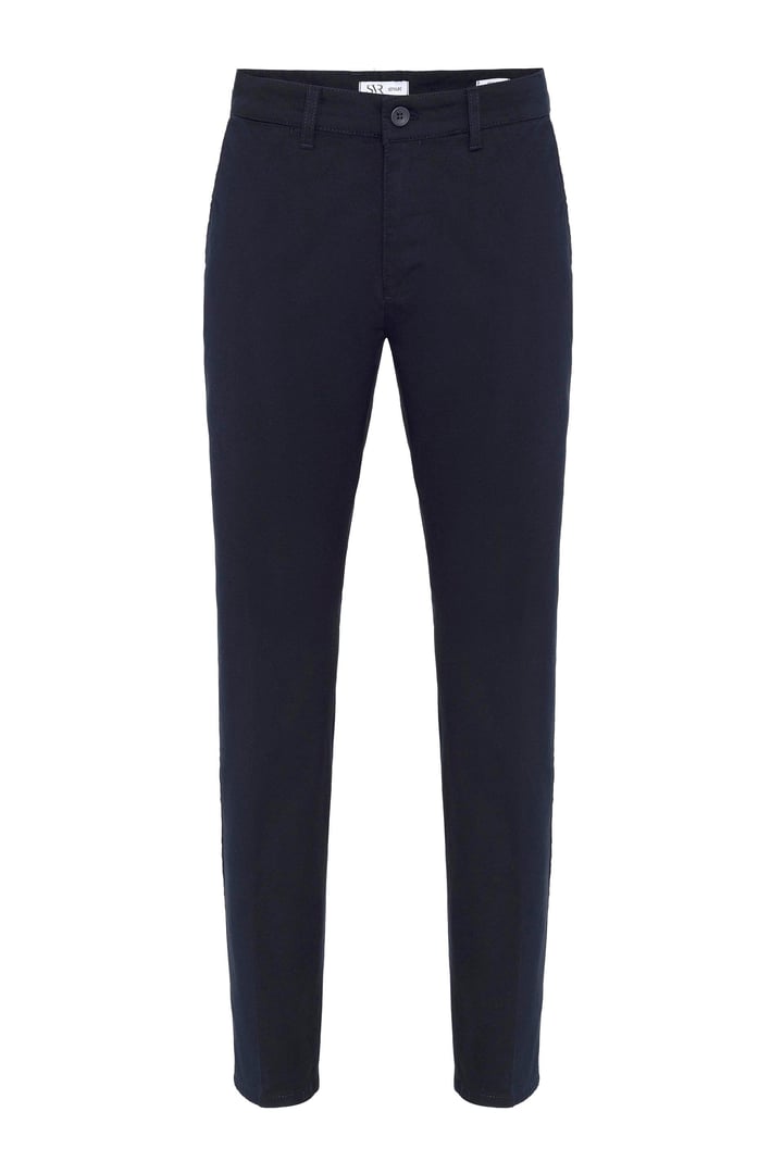 Lacivert Regular Armürlü Pantolon