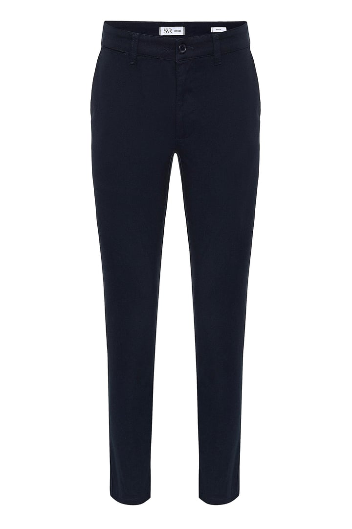 Lacivert Slim Armürlü Pantolon
