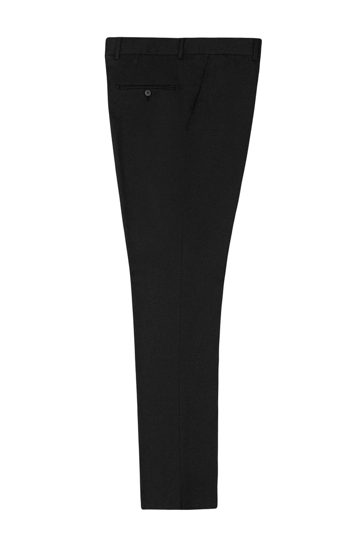 Siyah Regular Düz Pantolon