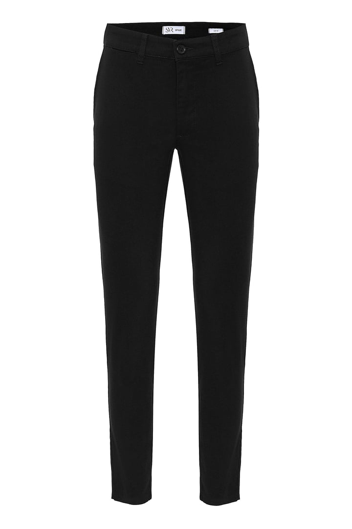 Siyah Slim Armürlü Pantolon