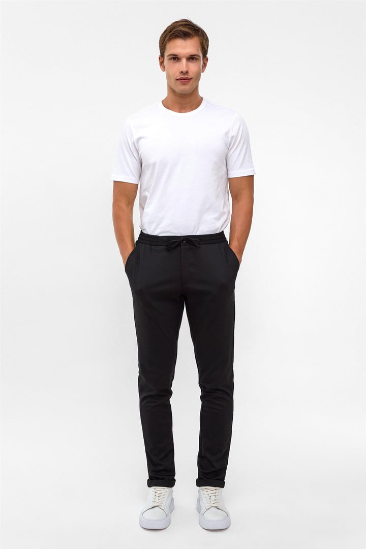 Siyah Slim Fit Düz Pantolon