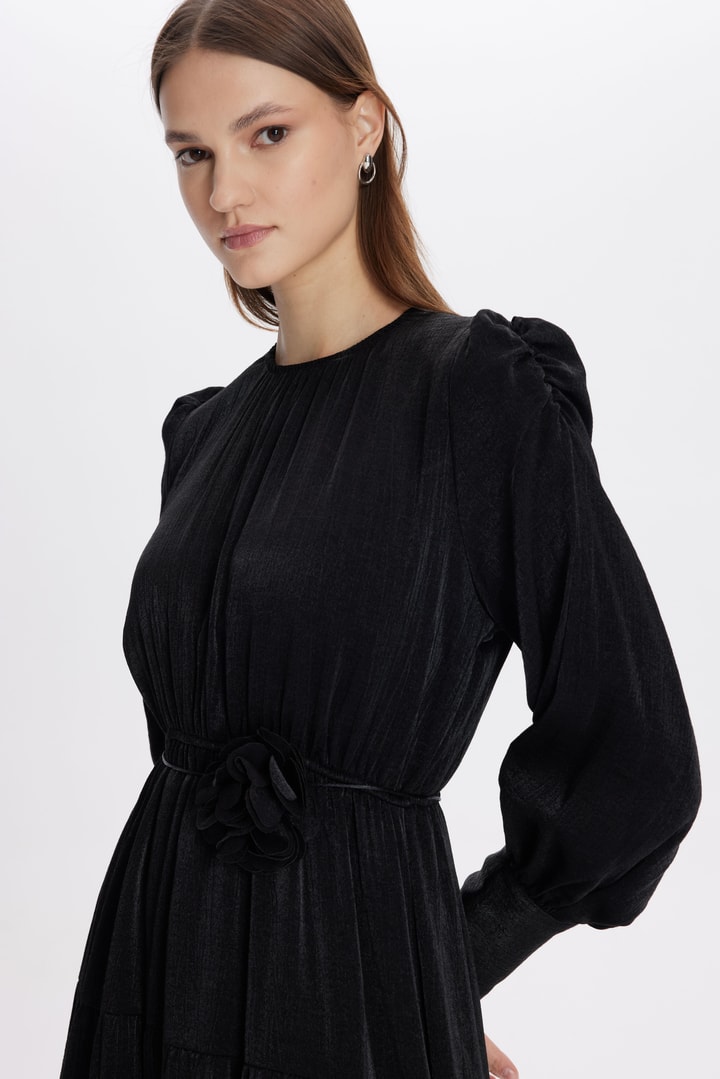Alicia Simli Elbise - Siyah