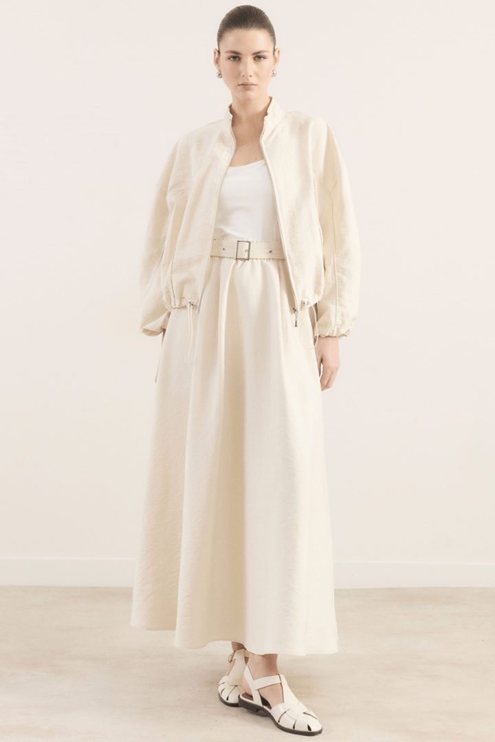 Ara Biyeli Cupra Etekli Takım - Bej
