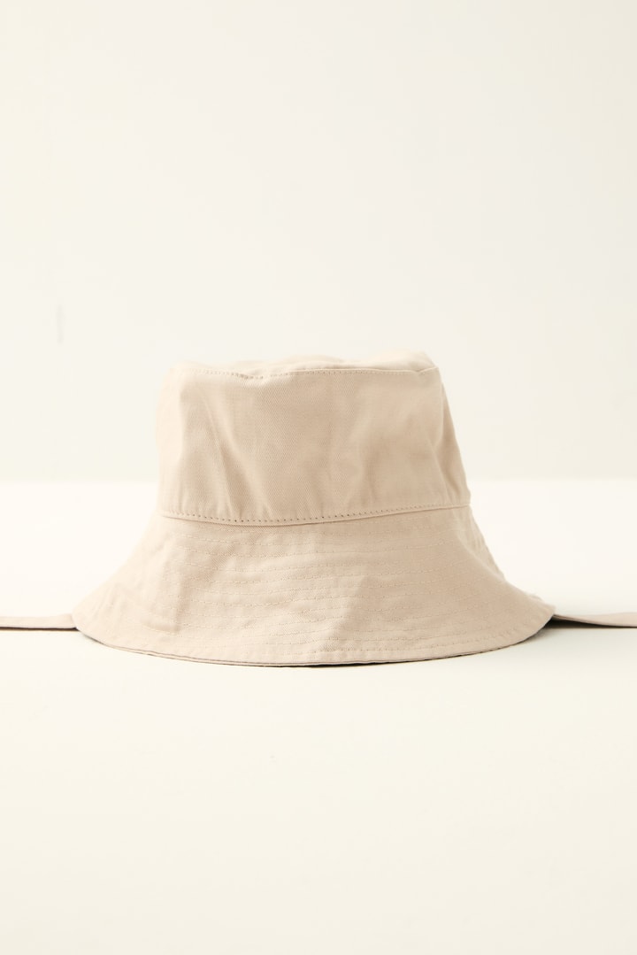 Bağlama Detaylı Bucket Şapka - Bej