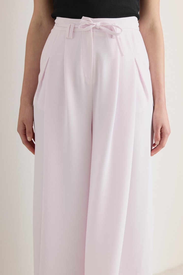 Bağlamalı Keten Pantolon - Pembe