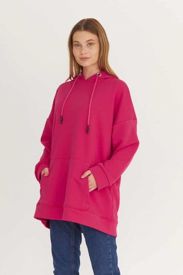 Basic Sweatshirt - Fuşya
