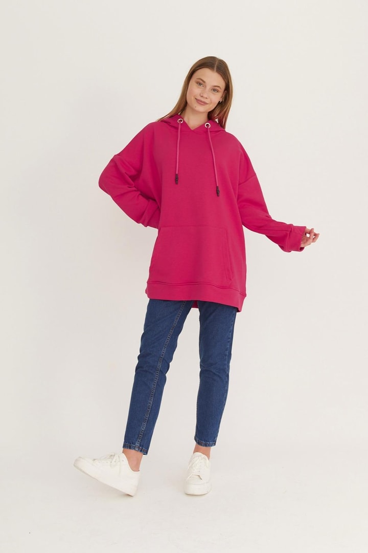 Basic Sweatshirt - Fuşya