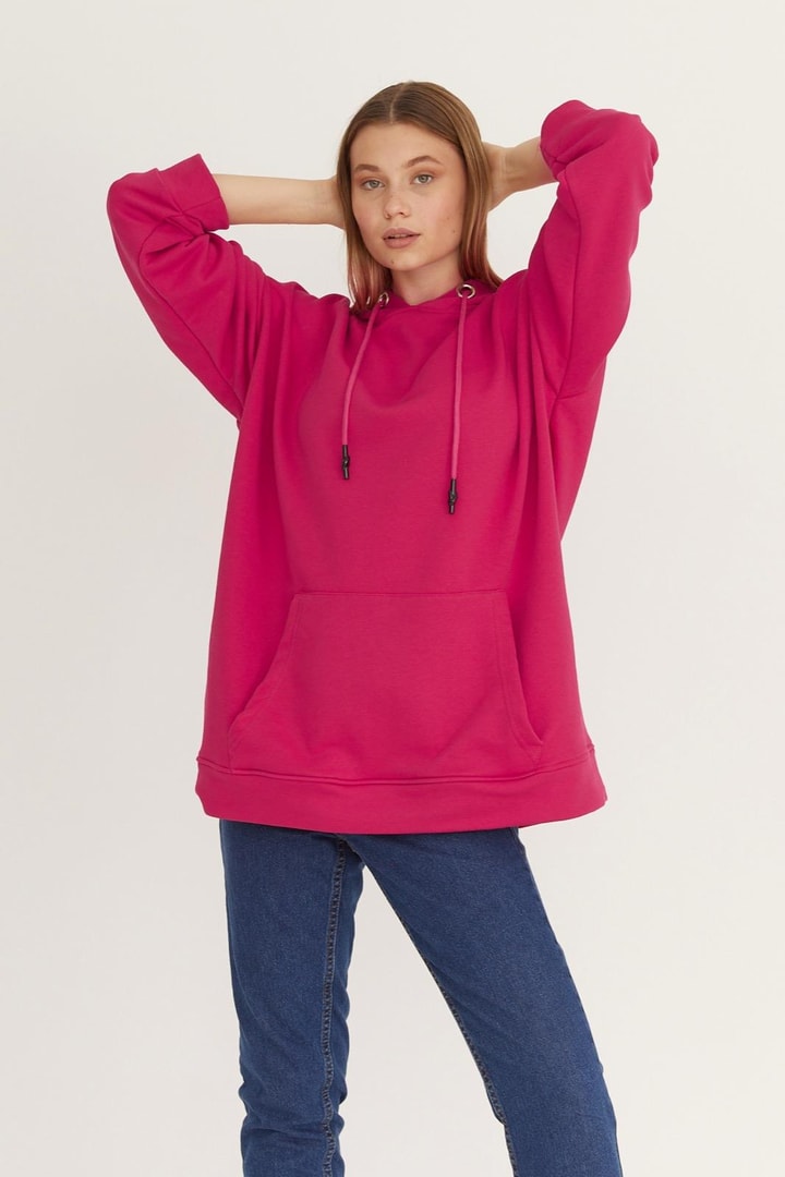 Basic Sweatshirt - Fuşya