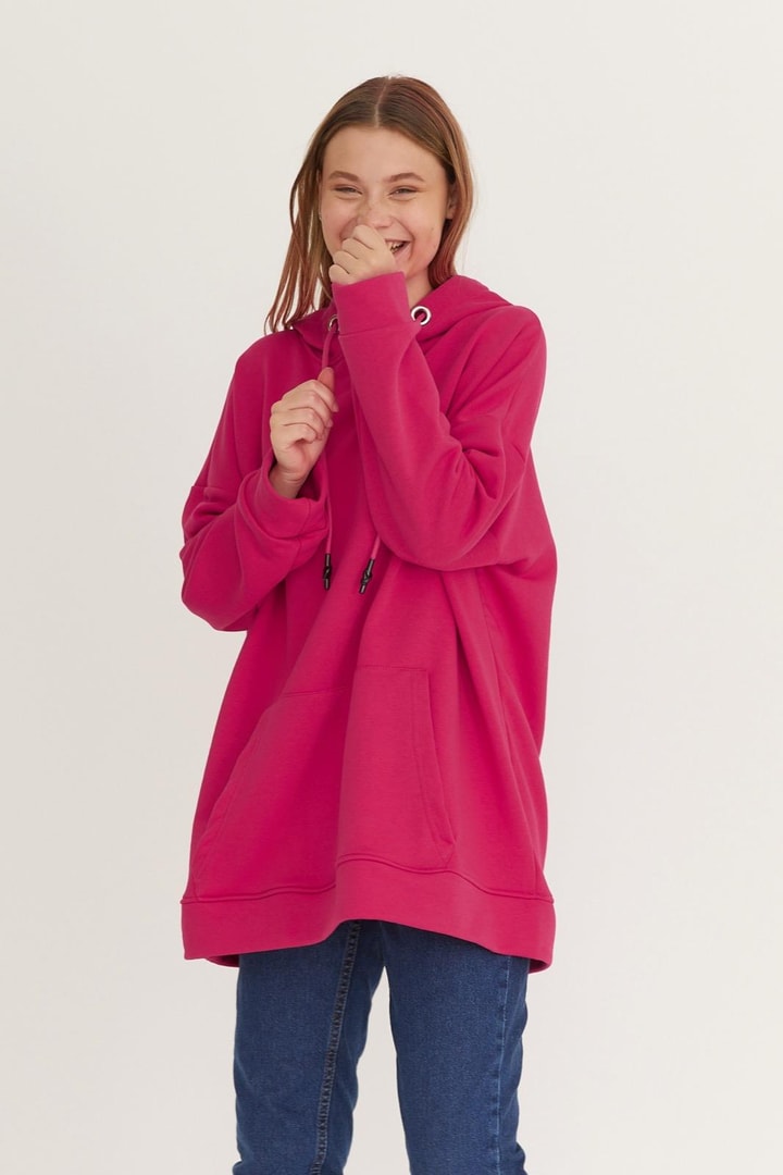 Basic Sweatshirt - Fuşya