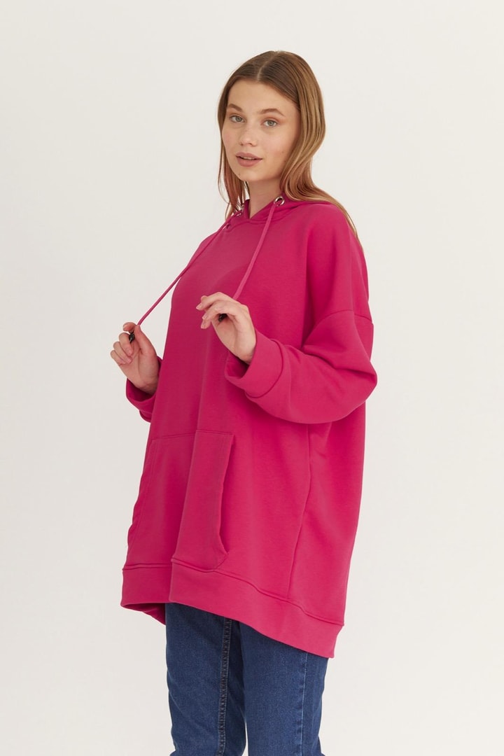 Basic Sweatshirt - Fuşya