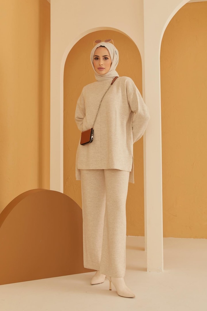 Basic Triko Takım - Bej