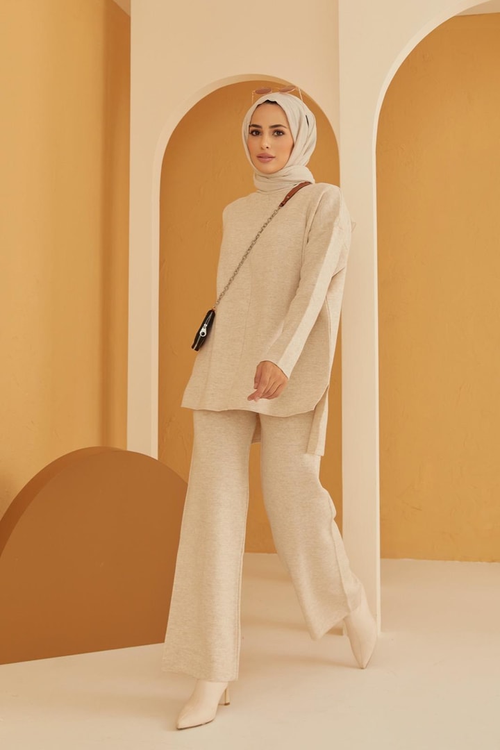 Basic Triko Takım - Bej