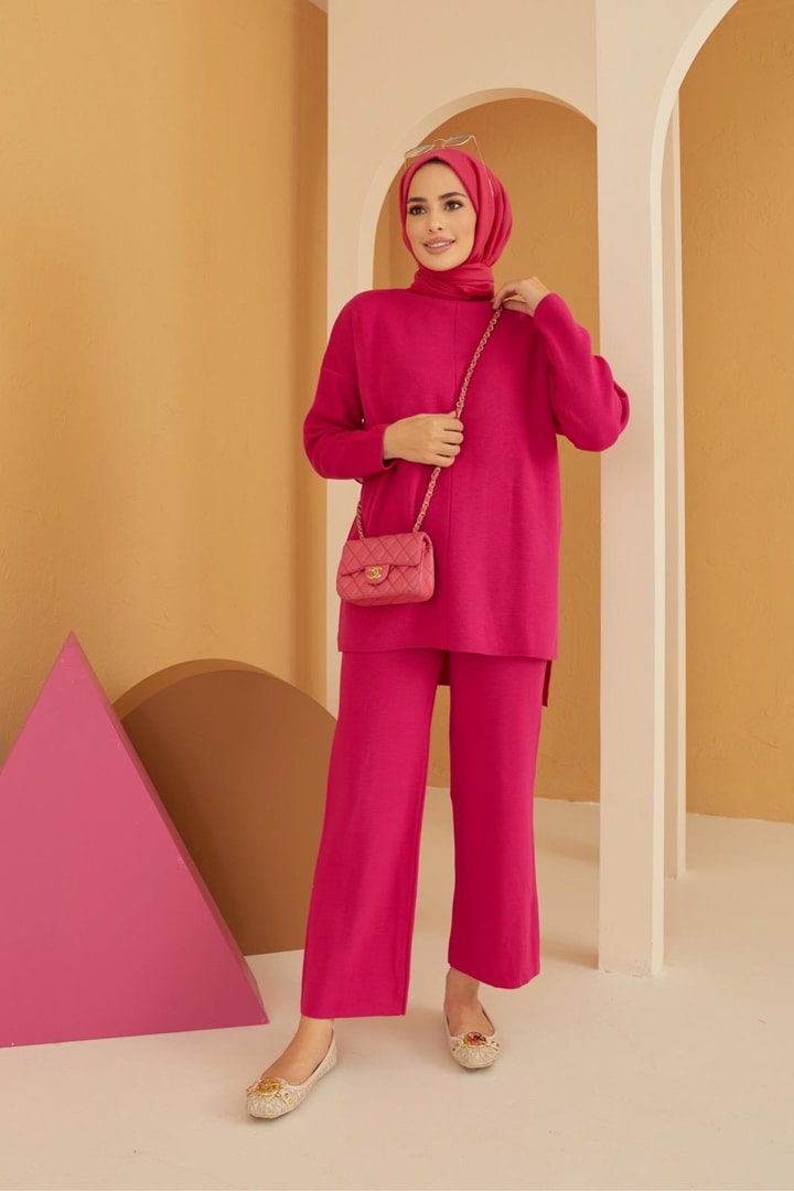 Basic Triko Takım - Fuşya