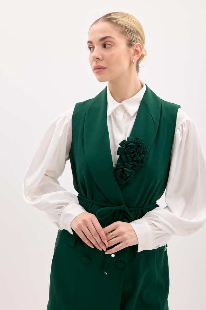Basic Yelek Takım - Zümrüt