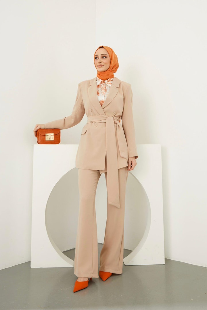 Bright Business Ceket Takım - Bej