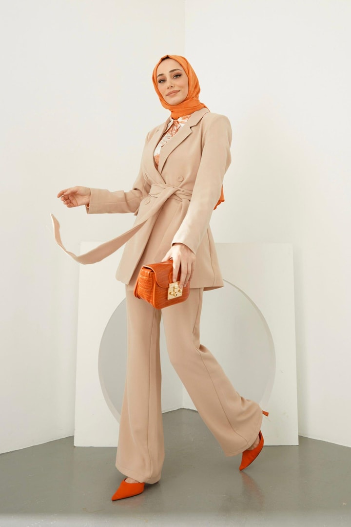 Bright Business Ceket Takım - Bej