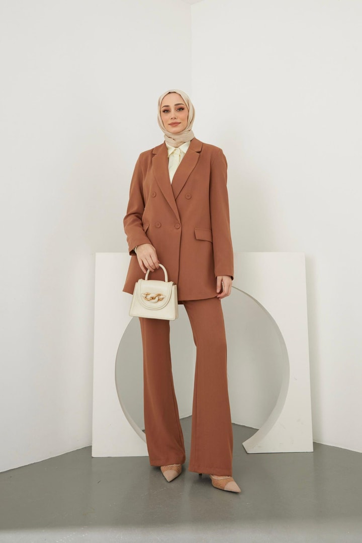 Bright Business Ceket Takım - Camel