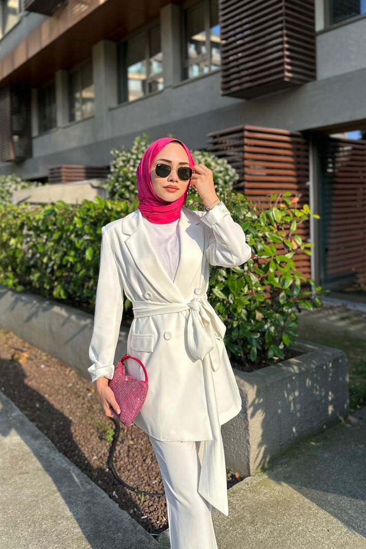 Bright Business Ceket Takım - Ekru