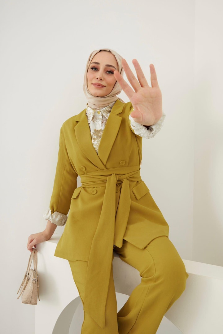 Bright Business Ceket Takım - Yağ Yeşili