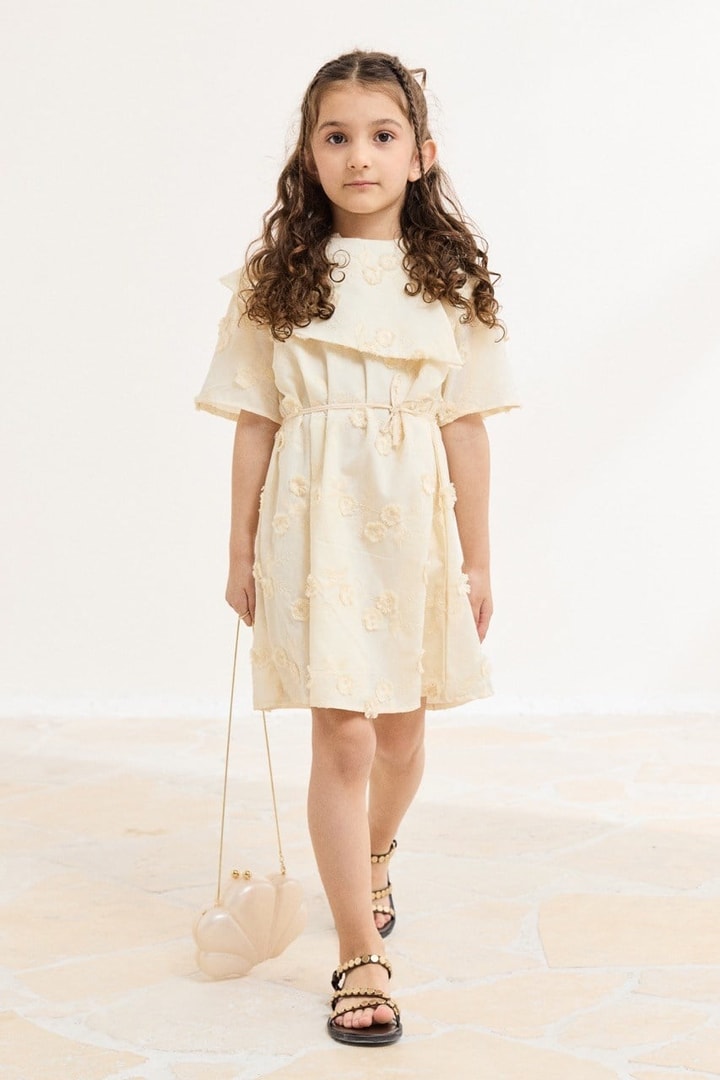 Brode Yaka Detaylı Elbise - Butter Yellow