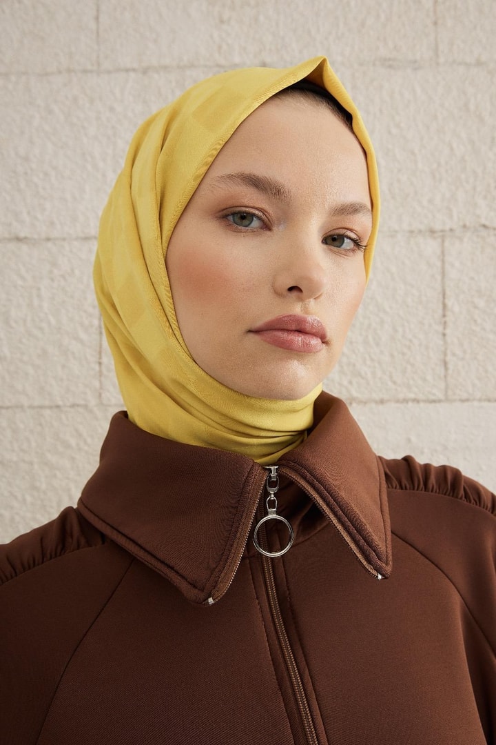 Capri Işıltılı Dama Şal - Sarı