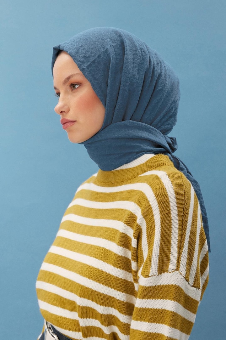 Care Cotton Şal - Mavi