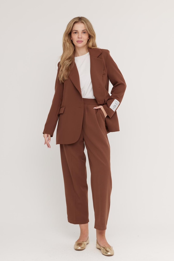 Catherine Business Ceket Takım - Kahverengi