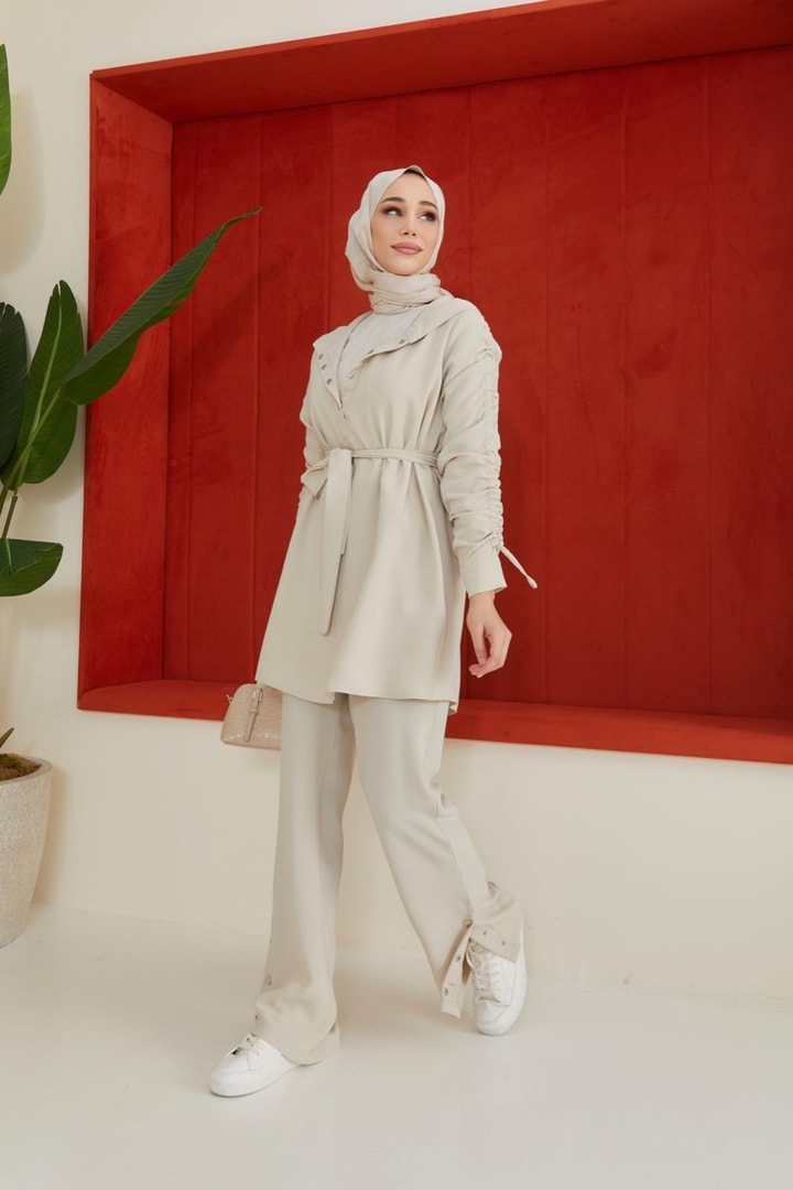 Charmy Çıtçıtlı Basic Takım - Bej