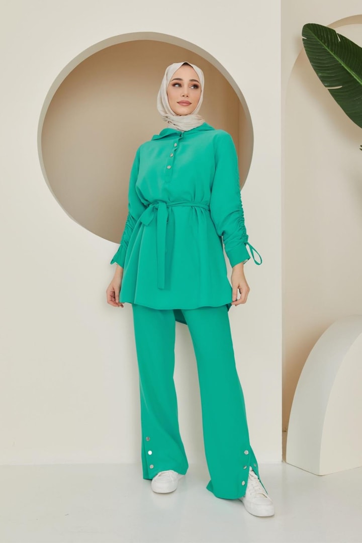 Charmy Çıtçıtlı Basic Takım - Turkuaz
