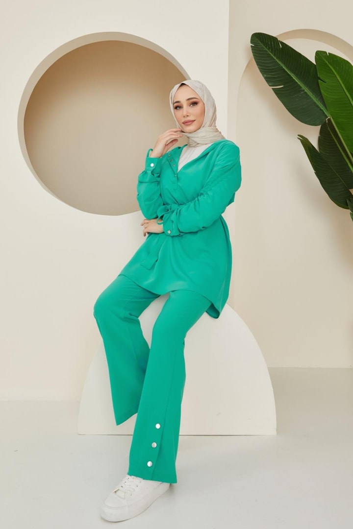 Charmy Çıtçıtlı Basic Takım - Turkuaz