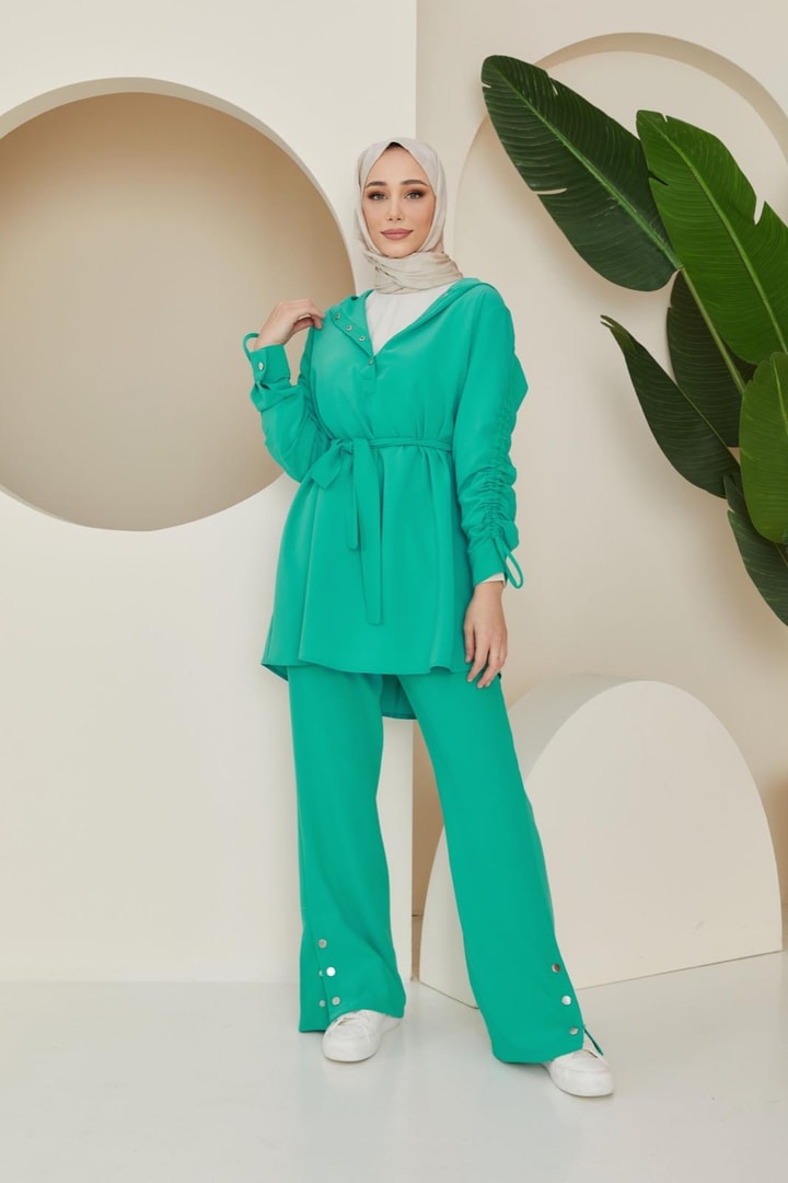 Charmy Çıtçıtlı Basic Takım - Turkuaz