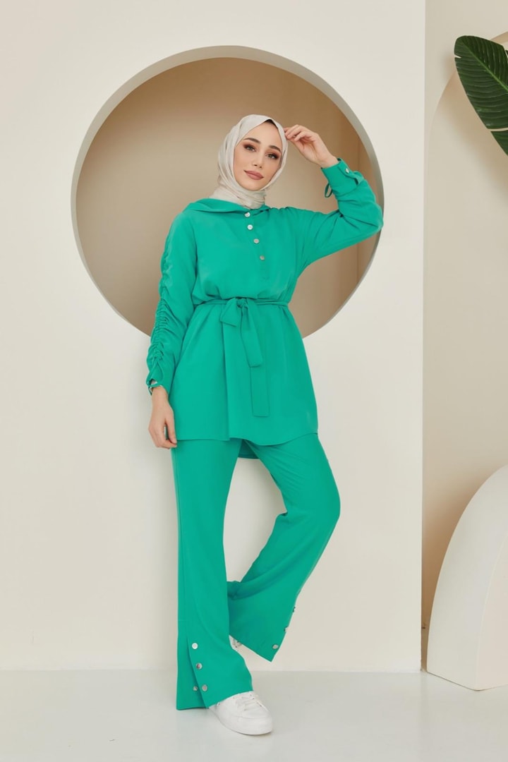 Charmy Çıtçıtlı Basic Takım - Turkuaz