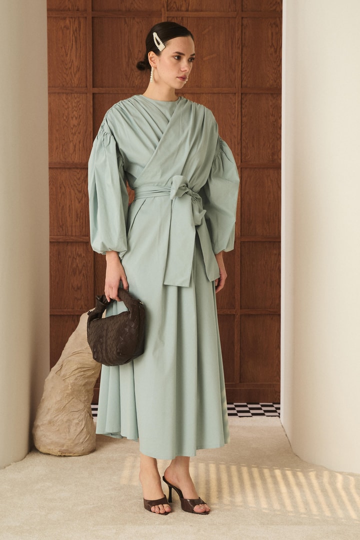 Claire Astarlı Dacron Elbise - Mint