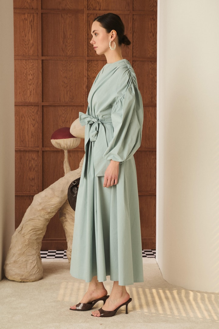 Claire Astarlı Dacron Elbise - Mint