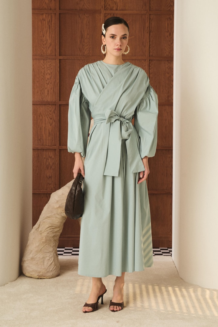Claire Astarlı Dacron Elbise - Mint