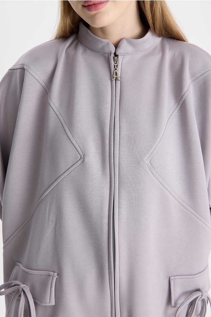 Coralie Basic Pantolonlu Takım - Gri