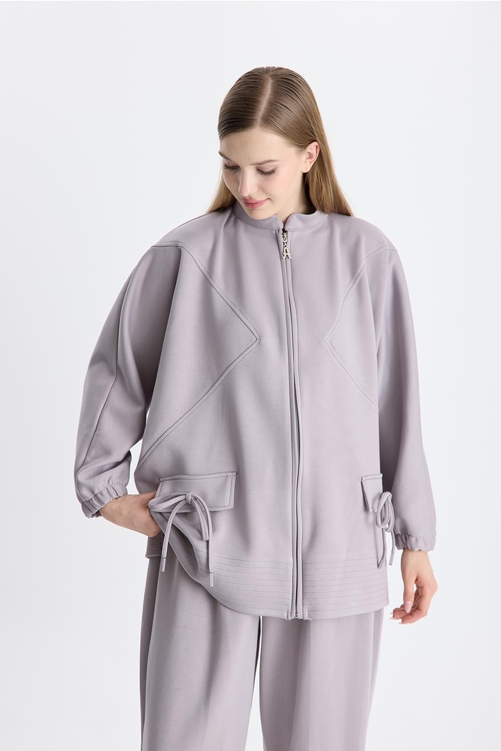 Coralie Basic Pantolonlu Takım - Gri