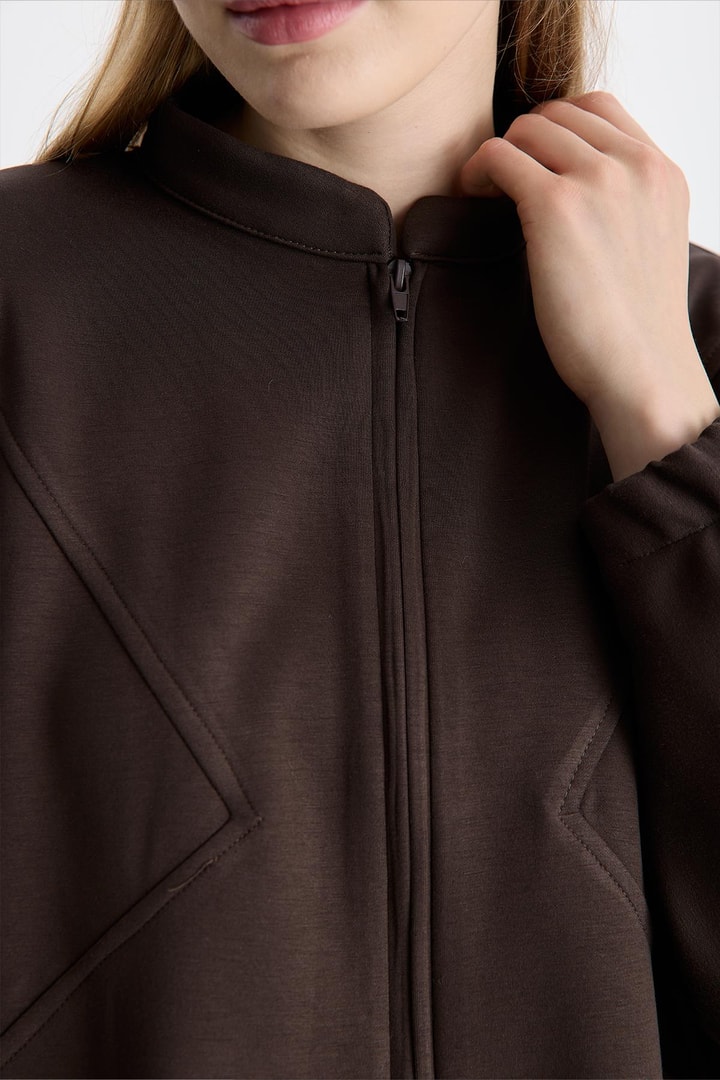 Coralie Basic Pantolonlu Takım - Kahve