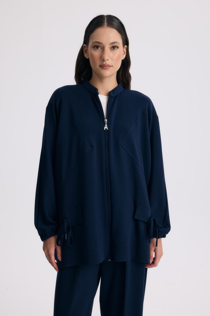 Coralie Basic Pantolonlu Takım - Lacivert