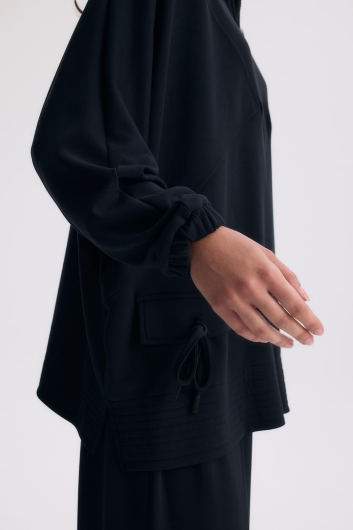 Coralie Basic Pantolonlu Takım - Siyah