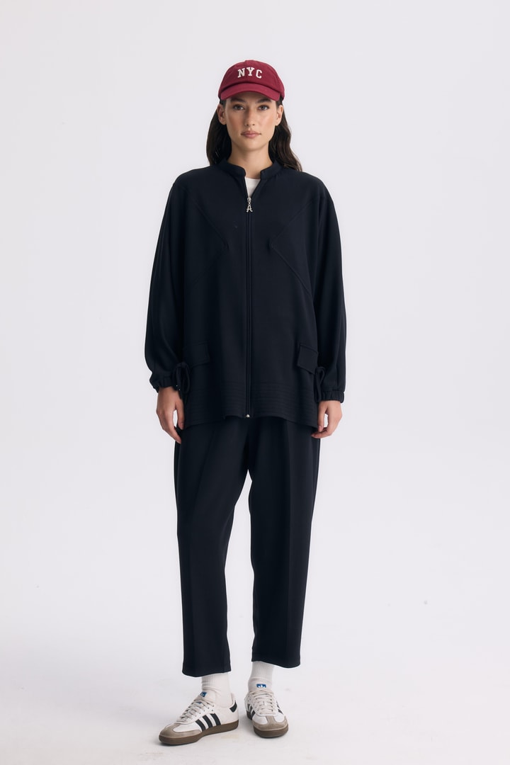 Coralie Basic Pantolonlu Takım - Siyah