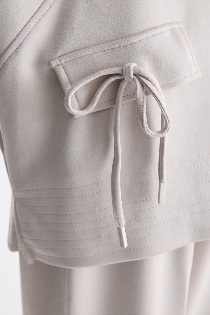 Coralie Basic Pantolonlu Takım - Taş
