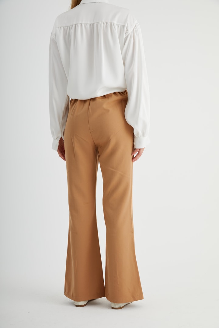 Crop Yırtmaçlı Double Pantolon - Vizyon