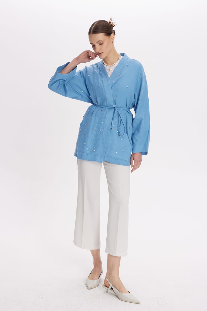 Cyrus Müslin Kimono - Mavi