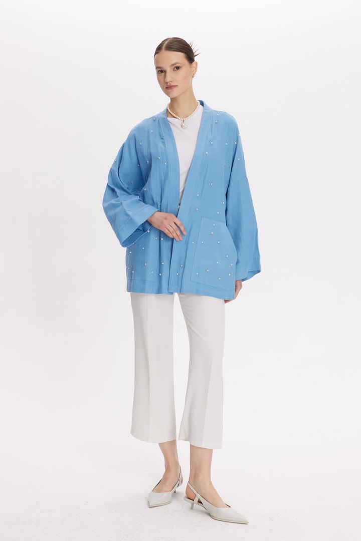 Cyrus Müslin Kimono - Mavi