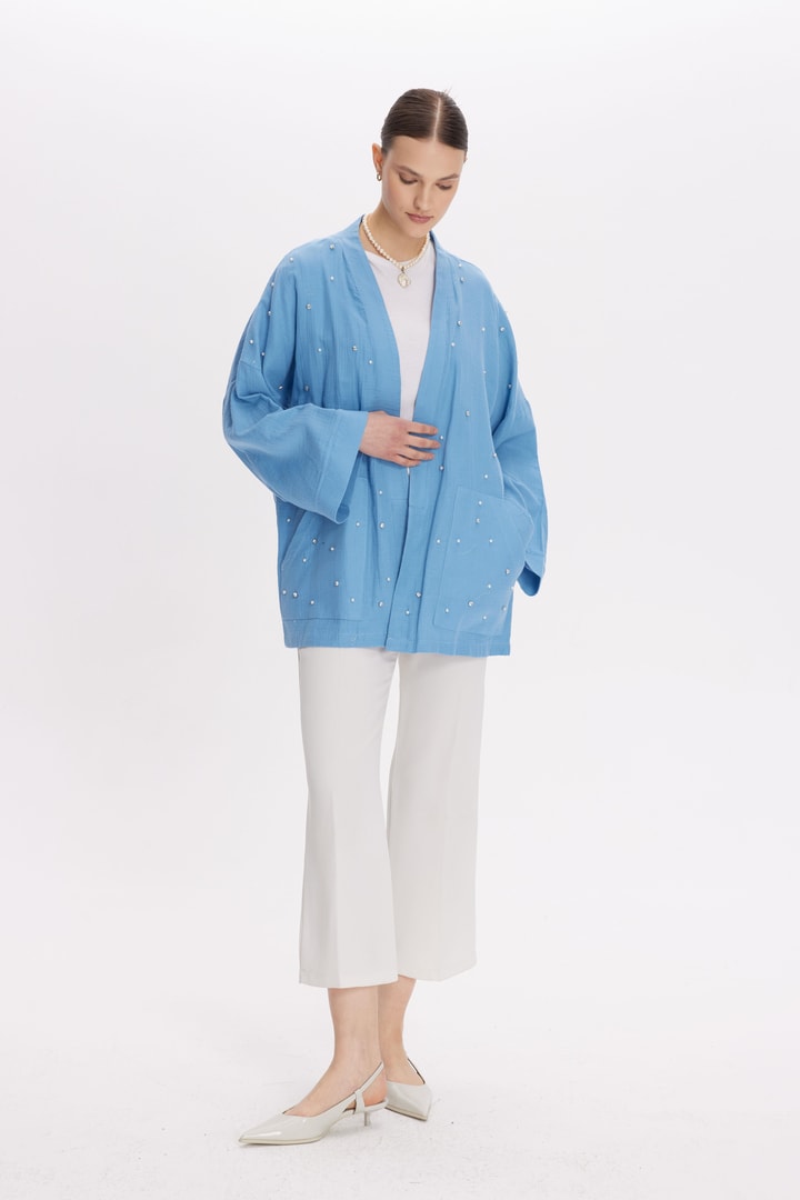 Cyrus Müslin Kimono - Mavi