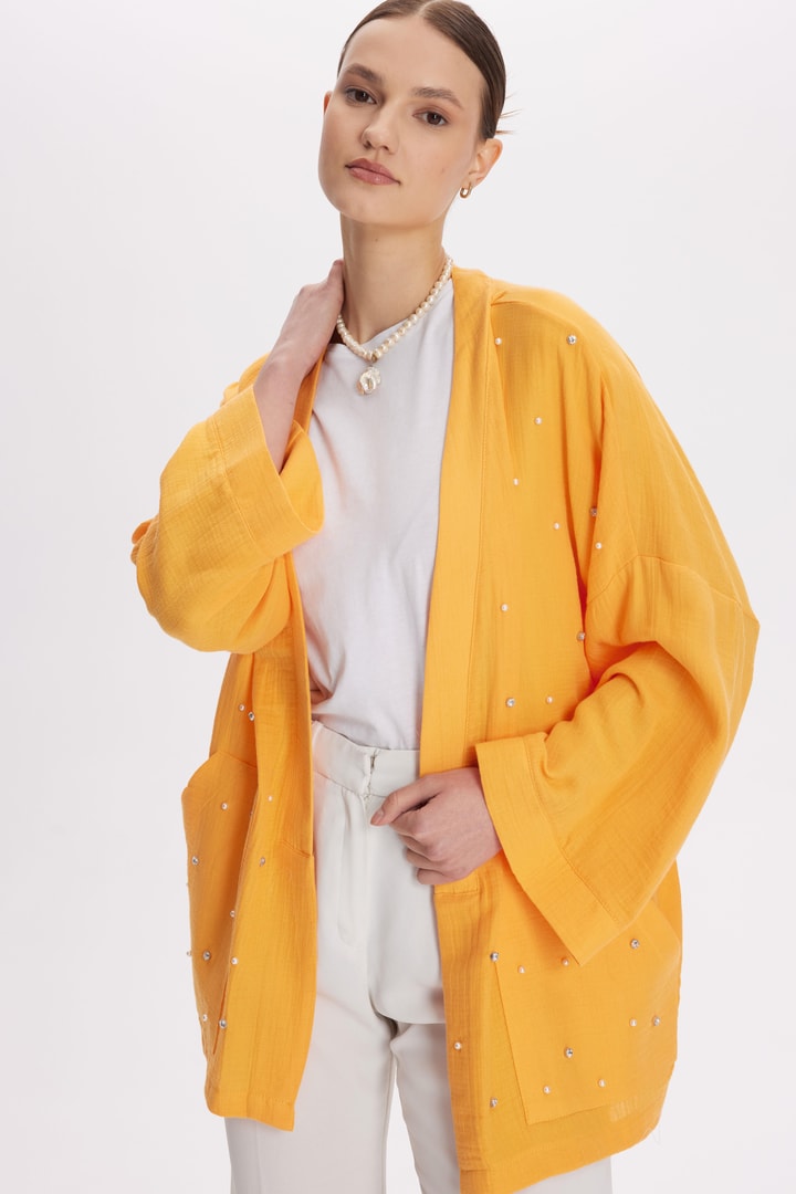 Cyrus Müslin Kimono - Oranj